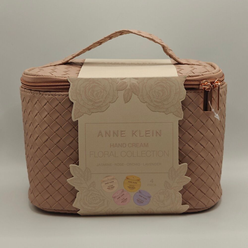 ANNE KLEIN 4-Piece Hand Cream Set with Cosmetic Bag Brand New